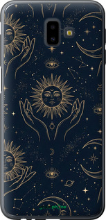 Силиконовый чехол Celestial Harmony: Sun & Moon Gold Mystic Pattern для Samsung Galaxy J6 Plus 2018 - 6778u-1586 изображение 