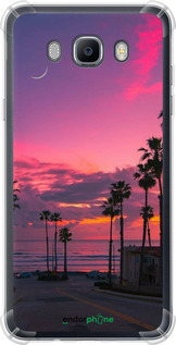 Силикон с усиленными углами чехол Пальмы для Samsung Galaxy J7 (2016) J710F - 5873sp-263 изображение 