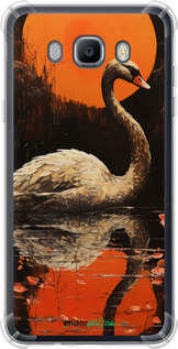 Силикон с усиленными углами чехол Лебедь для Samsung Galaxy J7 (2016) J710F - 5964sp-263 изображение 