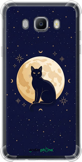Силикон с усиленными углами чехол 'Cute Cat Celestial/Witchy' для Samsung Galaxy J7 (2016) J710F изображение 3