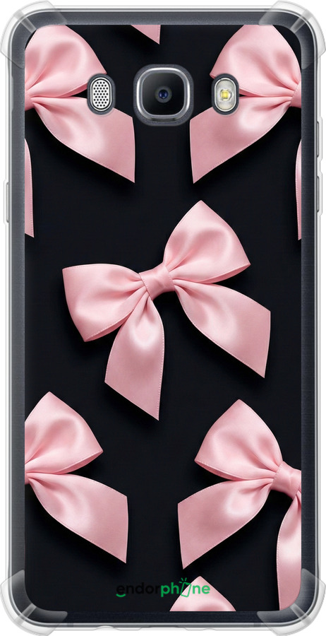 Силикон с усиленными углами чехол Coquette Ribbons Dark Coquette для Samsung Galaxy J7 (2016) J710F - 6767sp-263 изображение 