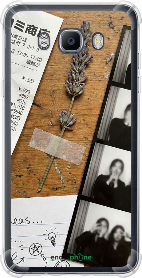 Силикон с усиленными углами чехол Aesthetic Scrapbook Collage для Samsung Galaxy J7 (2016) J710F - 6773sp-263 изображение 