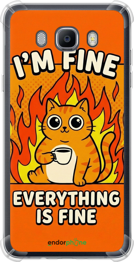 Силіконовий протиударний с посиленими кутами чехол Funny Cat для Samsung Galaxy J7 (2016) J710F - 6786sp-263 изображение 