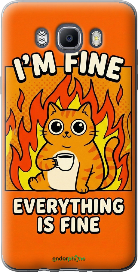 Силиконовый чехол Funny Cat для Samsung Galaxy J7 (2016) J710F - 6786u-263 изображение 