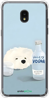 Силикон с усиленными углами чехол 'Пес водка' для Samsung Galaxy J7 2018 -  изображение 6