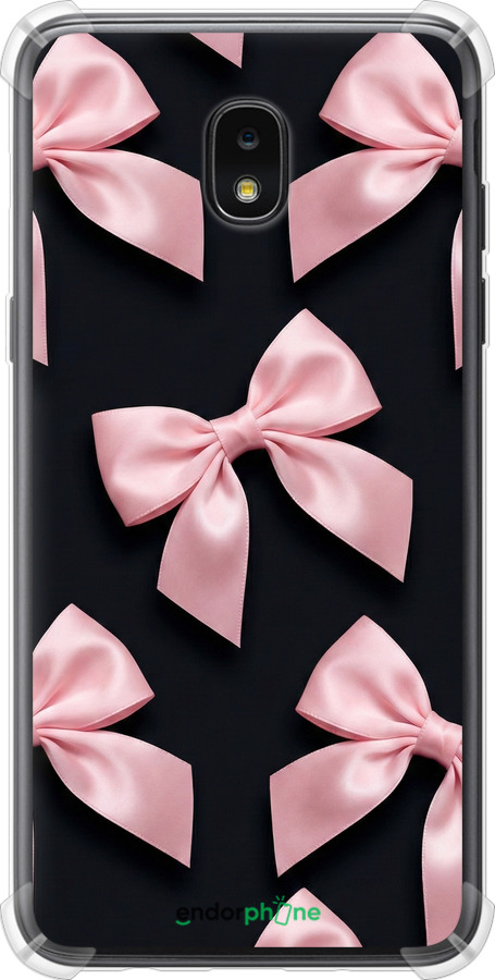 Силикон с усиленными углами чехол Coquette Ribbons Dark Coquette для Samsung Galaxy J7 2018 - 6767sp-1502 изображение 