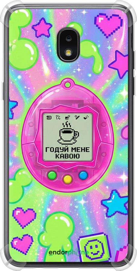 Силикон с усиленными углами чехол Y2K Aesthetic Retro Pet: Годуй мене кавою для Samsung Galaxy J7 2018 - 6784sp-1502 изображение 