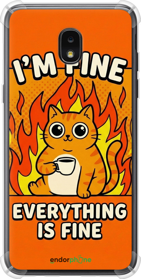 Силикон с усиленными углами чехол Funny Cat для Samsung Galaxy J7 2018 - 6786sp-1502 изображение 