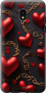 Силіконовий чехол Сердечки для Samsung Galaxy J7 2018 - 5831u-1502 изображение 