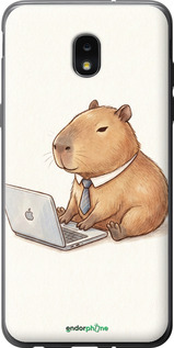 Силиконовый чехол Funny Capybara CEO Working для Samsung Galaxy J7 2018 - 6777u-1502 изображение 