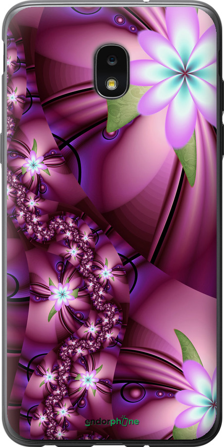 

Силіконовий чохол "Квіткова мозаїка" для Samsung Galaxy J7 2018, Рожевий