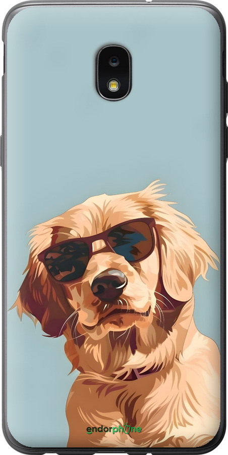Силіконовий чехол Пес в очках для Samsung Galaxy J7 2018 - 6381u-1502 изображение 