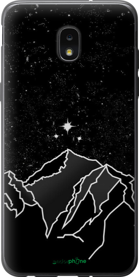 Силиконовый чехол Минималистический горный пейзаж для Samsung Galaxy J7 2018 - 6438u-1502 изображение 