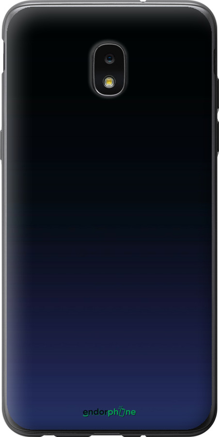Силиконовый чехол Градиент в тёмно - синем стиле для Samsung Galaxy J7 2018 - 6542u-1502 изображение 