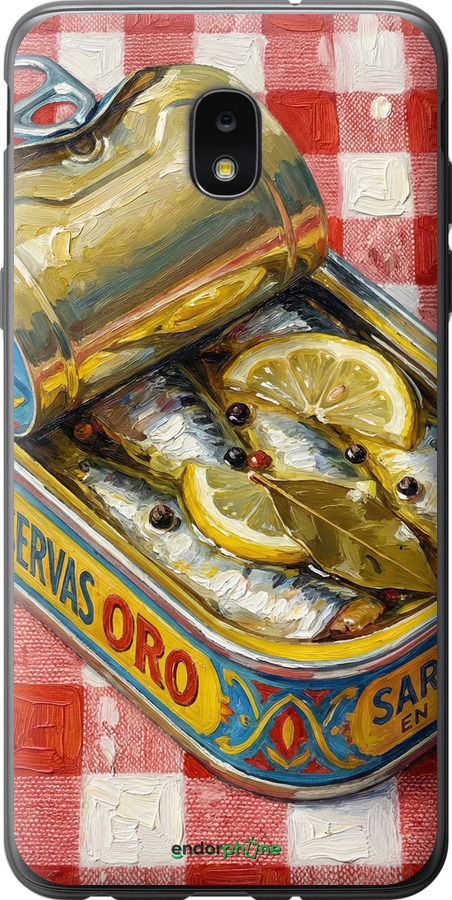 Силиконовый чехол Vintage Sardine Tin Phone для Samsung Galaxy J7 2018 - 6772u-1502 изображение 