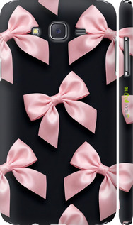 3D пластиковый матовый чехол Coquette Ribbons Dark Coquette для Samsung Galaxy J7 J700H - 6767m-101 изображение 