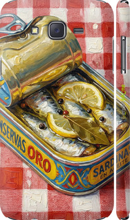3D пластиковий матовий чехол Vintage Sardine Tin Phone для Samsung Galaxy J7 J700H - 6772m-101 изображение 