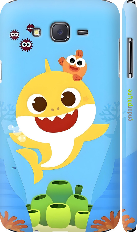 3D пластиковый матовый чехол Бейби Шарк для Samsung Galaxy J7 J700H - 6303m-101 изображение 