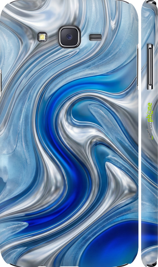 3D пластиковий матовий чехол Liquid Chrome для Samsung Galaxy J7 J700H - 6781m-101 изображение 