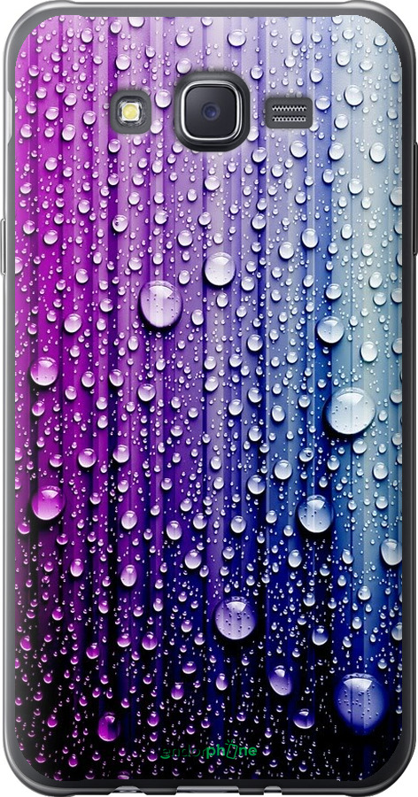 

2D пластиковий чохол "Краплини води" для Samsung Galaxy J7 J700H, Синій