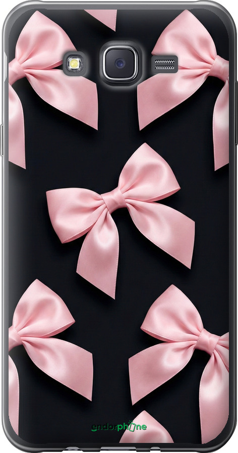 Силиконовый чехол Coquette Ribbons Dark Coquette для Samsung Galaxy J7 J700H - 6767u-101 изображение 