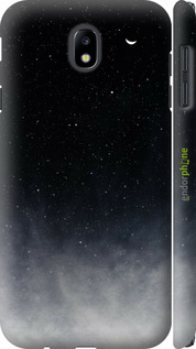 3D пластиковий матовий чехол Голубые облака, Голубая луна для Samsung Galaxy J7 J730 (2017) - 6396m-786 изображение 