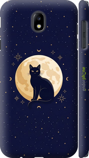 3D пластиковый матовый чехол Cute Cat Celestial/Witchy для Samsung Galaxy J7 J730 (2017) - 6787m-786 изображение 