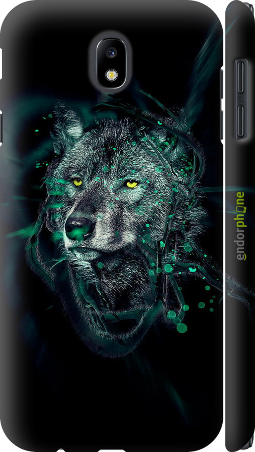 3D пластиковый матовый чехол Wolf для Samsung Galaxy J7 J730 (2017) - 6610m-786 изображение 
