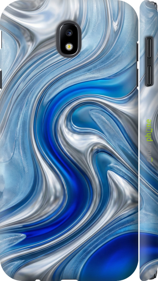 3D пластиковый матовый чехол Liquid Chrome для Samsung Galaxy J7 J730 (2017) - 6781m-786 изображение 