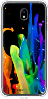 Силіконовий протиударний с посиленими кутами чехол Бризки фарби для Samsung Galaxy J7 J730 (2017) - 3957sp-786 изображение 
