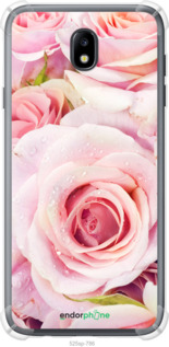 Силіконовий протиударний с посиленими кутами чехол Троянди для Samsung Galaxy J7 J730 (2017) - 525sp-786 изображение 