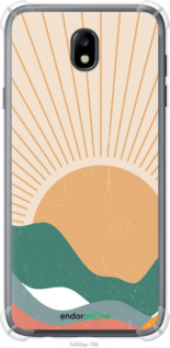 Силикон с усиленными углами чехол Горы и солнце v2 для Samsung Galaxy J7 J730 (2017) - 5488sp-786 изображение 