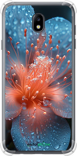 Силикон с усиленными углами чехол Роса на цветке для Samsung Galaxy J7 J730 (2017) - 6039sp-786 изображение 