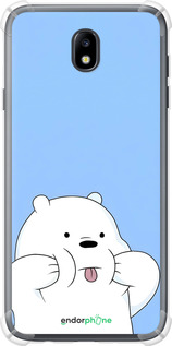 Силикон с усиленными углами чехол Милый мишка для Samsung Galaxy J7 J730 (2017) - 6357sp-786 изображение 