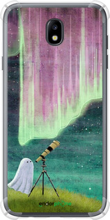 Силикон с усиленными углами чехол Привидение и звезды для Samsung Galaxy J7 J730 (2017) - 6443sp-786 изображение 