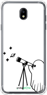 Силикон с усиленными углами чехол Привидение астроном для Samsung Galaxy J7 J730 (2017) - 6444sp-786 изображение 