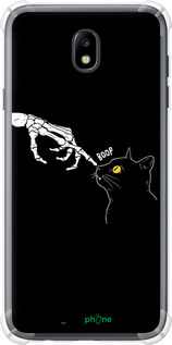 Силіконовий протиударний с посиленими кутами чехол Кішка для Samsung Galaxy J7 J730 (2017) - 6505sp-786 изображение 