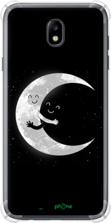 Силикон с усиленными углами чехол Лунные объятия для Samsung Galaxy J7 J730 (2017) - 6508sp-786 изображение 