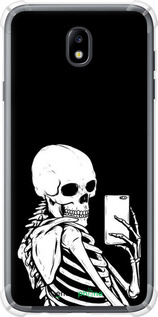 Силіконовий протиударний с посиленими кутами чехол Скелет робить Selfie для Samsung Galaxy J7 J730 (2017) - 6535sp-786 изображение 