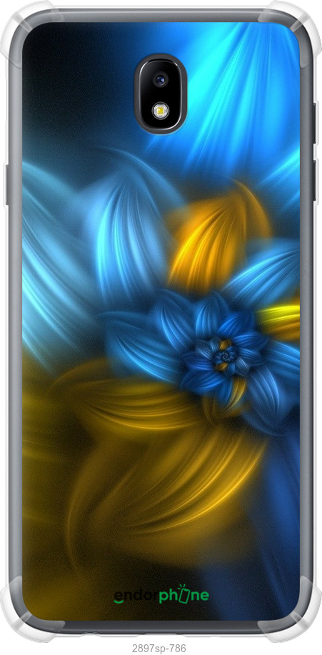 

Силіконовий протиударний с посиленими кутами чохол "Візерунок 46" для Samsung Galaxy J7 J730 (2017), Синій