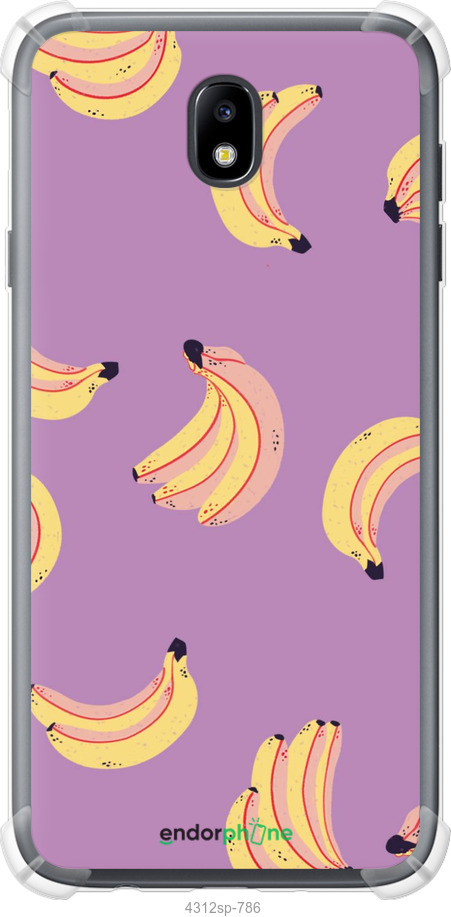 Силикон с усиленными углами чехол Бананы для Samsung Galaxy J7 J730 (2017) - 4312sp-786 изображение 