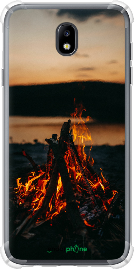 Силикон с усиленными углами чехол Огонь для Samsung Galaxy J7 J730 (2017) - 6021sp-786 изображение 