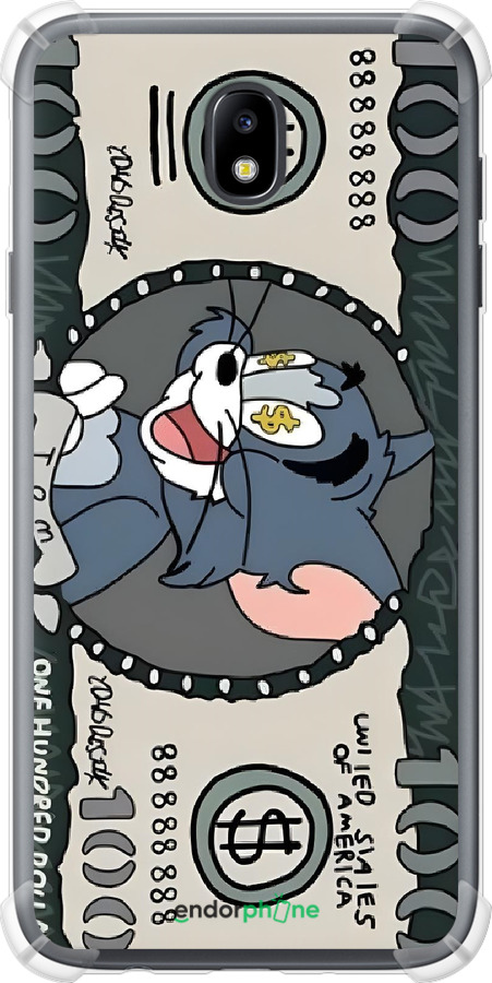 Силикон с усиленными углами чехол Том и джерри для Samsung Galaxy J7 J730 (2017) - 6291sp-786 изображение 