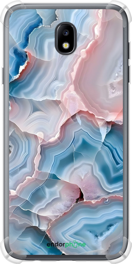 Силикон с усиленными углами чехол Мрамор для Samsung Galaxy J7 J730 (2017) - 6306sp-786 изображение 
