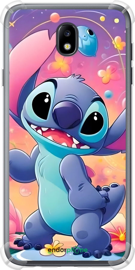 Силикон с усиленными углами чехол Стич 2 для Samsung Galaxy J7 J730 (2017) - 6371sp-786 изображение 
