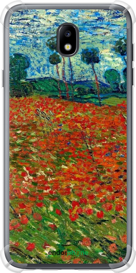 Силикон с усиленными углами чехол Винсент Ван Гог-Маковое поле для Samsung Galaxy J7 J730 (2017) - 6466sp-786 изображение 