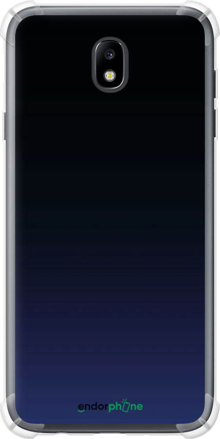 Силикон с усиленными углами чехол Градиент в тёмно - синем стиле для Samsung Galaxy J7 J730 (2017) - 6542sp-786 изображение 