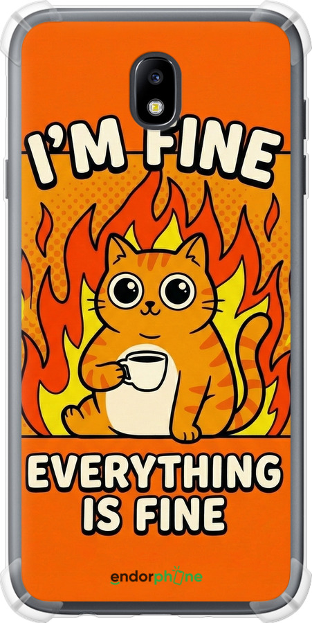 Силикон с усиленными углами чехол Funny Cat для Samsung Galaxy J7 J730 (2017) - 6786sp-786 изображение 