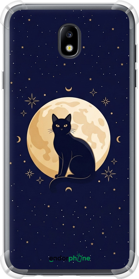 Силикон с усиленными углами чехол Cute Cat Celestial/Witchy для Samsung Galaxy J7 J730 (2017) - 6787sp-786 изображение 