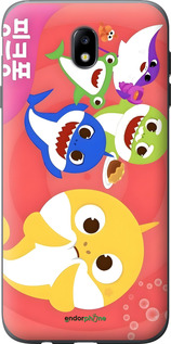2D пластиковый чехол Бейби Шаркс для Samsung Galaxy J7 J730 (2017) - 6305t-786 изображение 